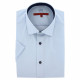 Straight cut shirt in plain fabric