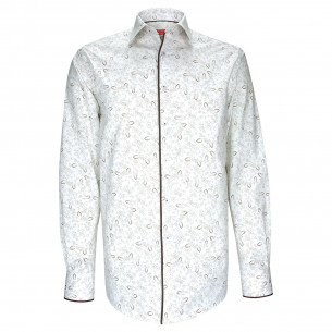 Fitted shirt in floral print fabric