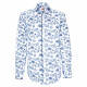 Straight cut shirt in floral print fabric AE2AM1