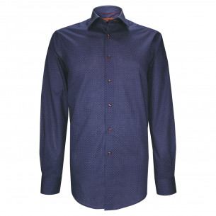 Straight cut printed fabric shirt AE5AM1