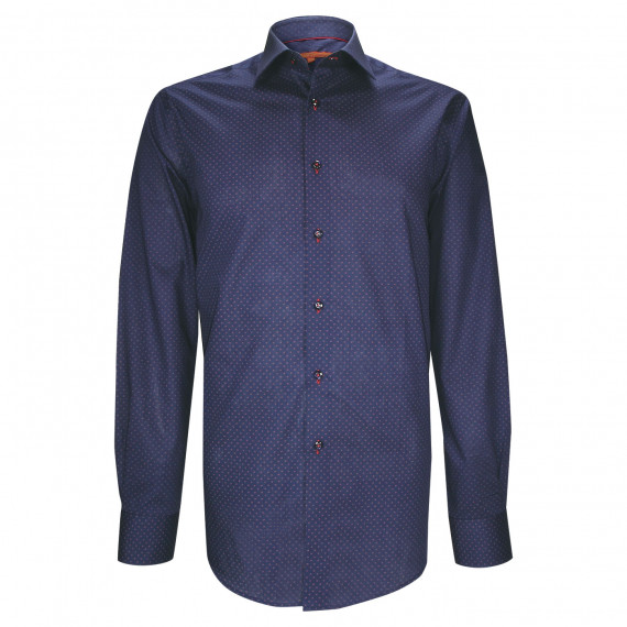 Straight cut printed fabric shirt AE5AM1