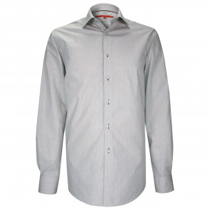 Straight cut shirt with embroidered micro-patterns AE6AM1