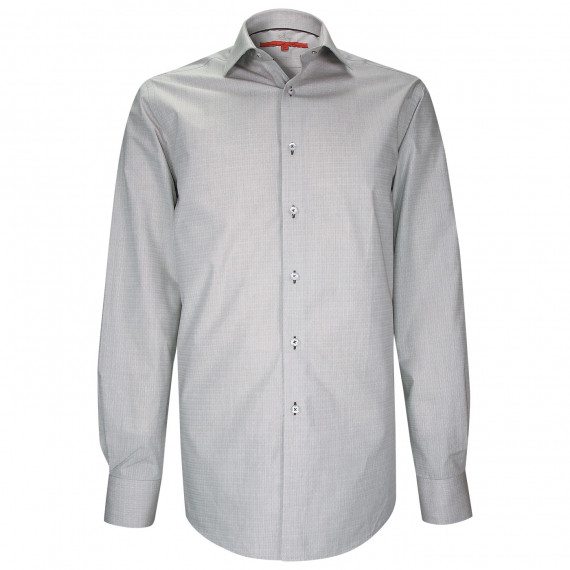 Straight cut shirt with embroidered micro-patterns AE6AM1
