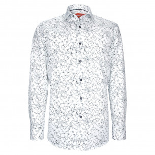 Fitted shirt in floral print fabric AE7AM1