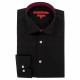 Fitted shirt in plain fabric