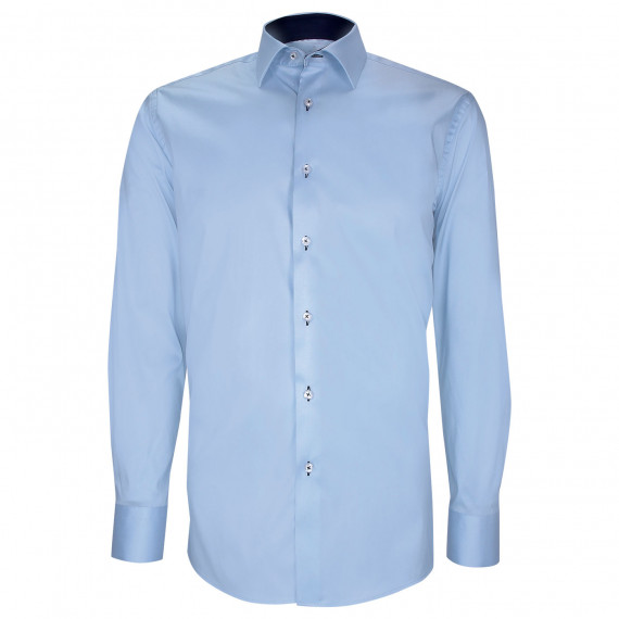 Fitted shirt in plain fabric AE9AM4