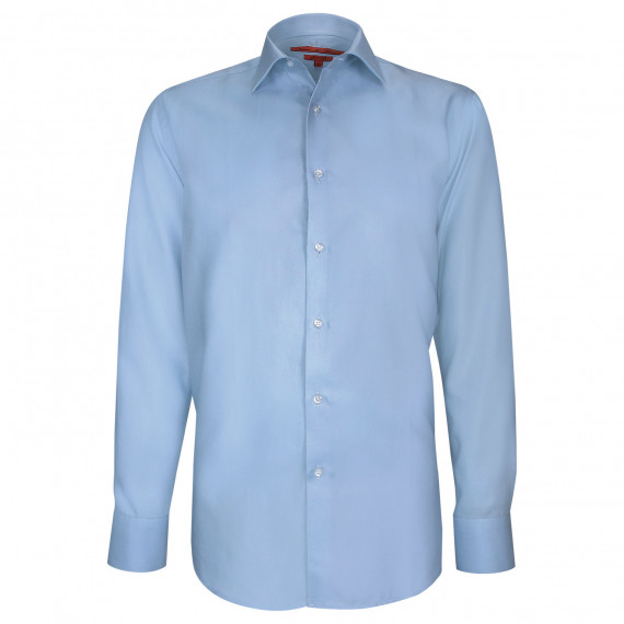 Fitted shirt in plain cotton twill AE13AM1