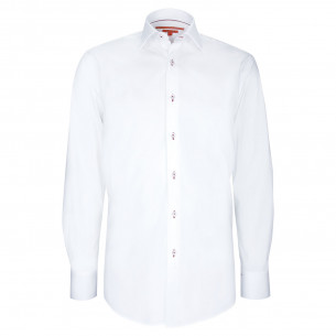 Plain fitted shirt, 100% cotton AE14AM1