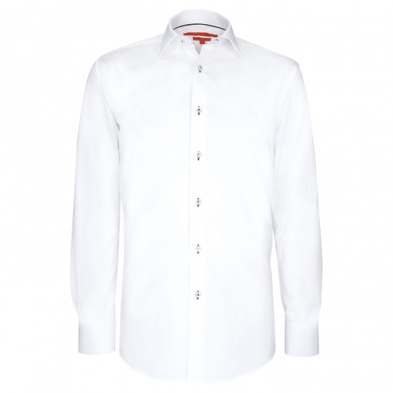 Plain fitted shirt, 100% cotton AE14AM2